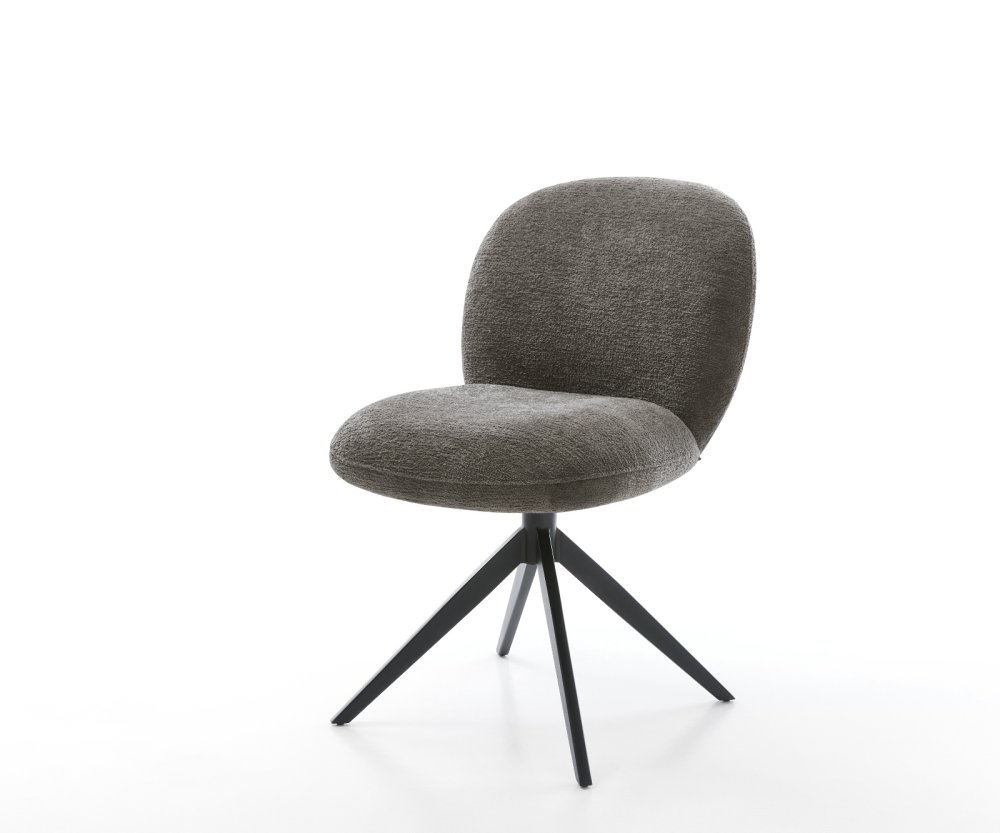 Jedálenská stolička Nube-Flex bouclé mäkký tmavobéžová krížová