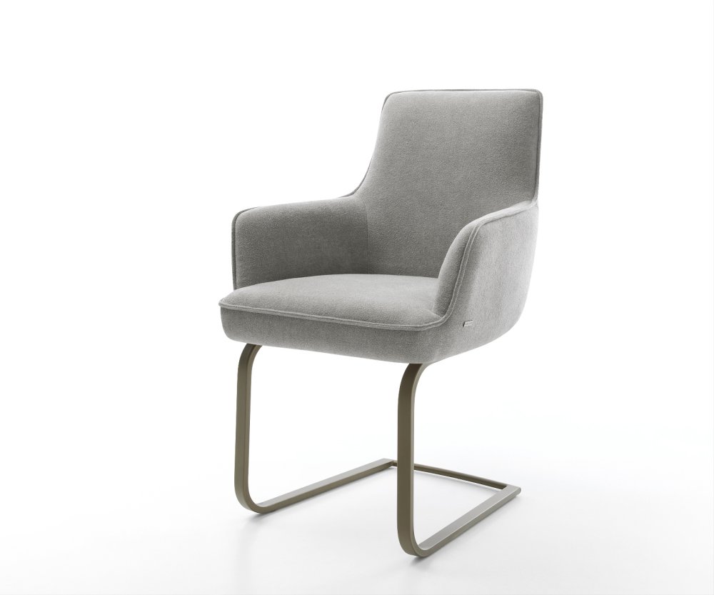 Konzolová jedálenská stolička Heira-Flex s opierkami texturovaná látka