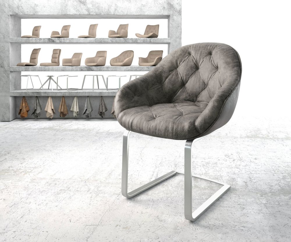 Jídelní židle Gaio-Flex šedá vintage konzolová podnož