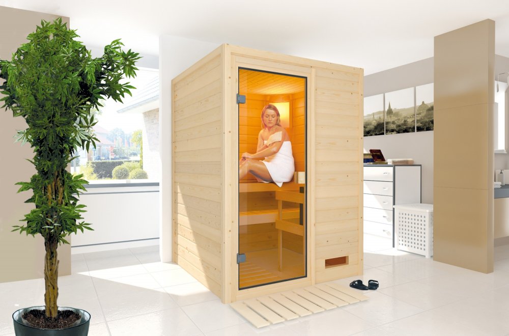 Interiérová finská sauna 146 x 146 cm Dekorhome