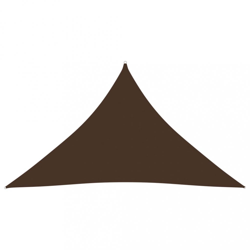 Stínící plachta trojúhelníková 5 x 5 x 6 m oxfordská látka Dekorhome Hnědá,Stínící plachta trojúheln