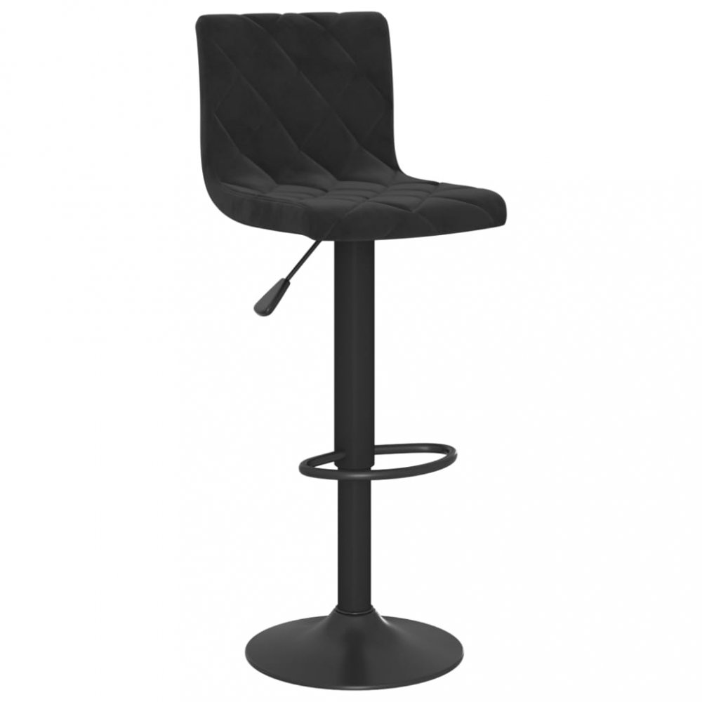 E-shop Barová židle samet / kov  Černá,Barová židle samet / kov  Černá