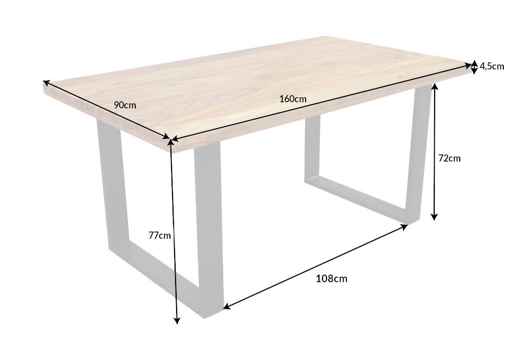 Jídelní stůl THOR II Dekorhome 140x80x77 cm Obrázek