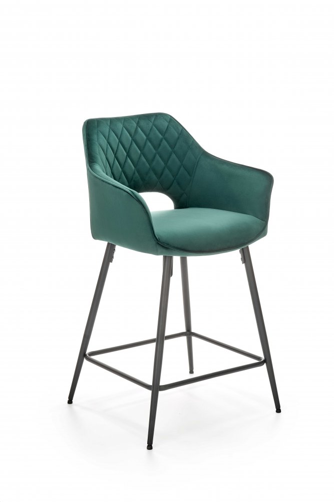E-shop Barová stolička H-107 Halmar Tmavo zelená
