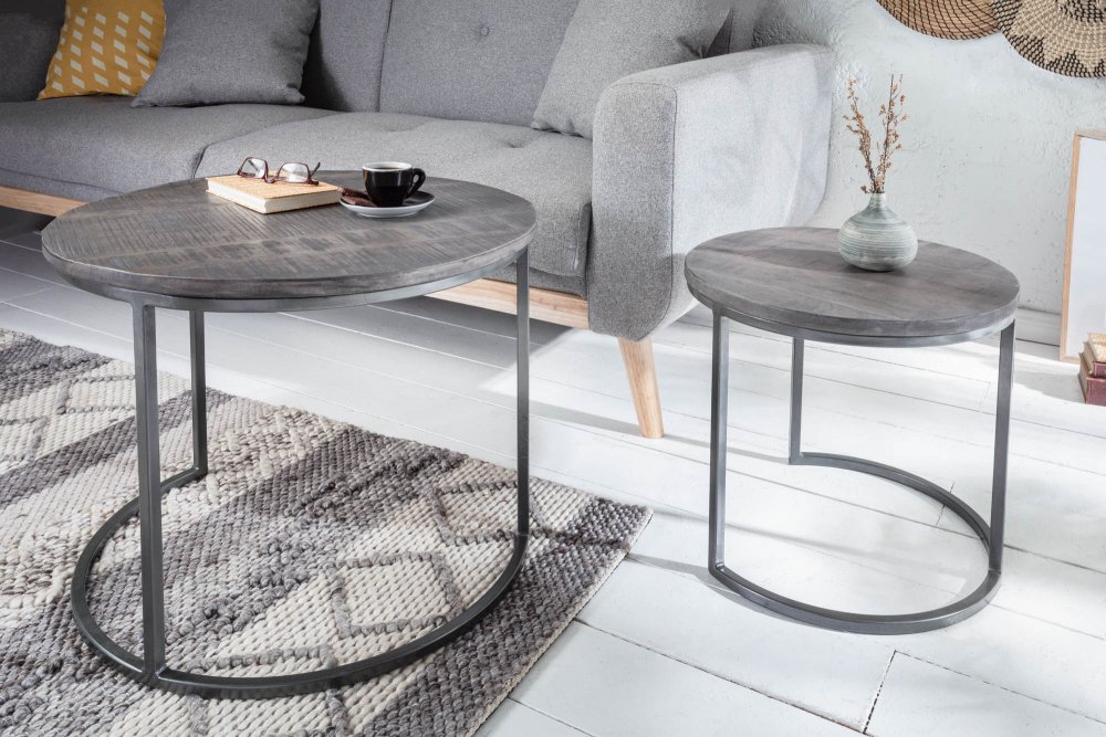 Odkládací stolek 2 ks GAIA Dekorhome Přírodní Obrázek