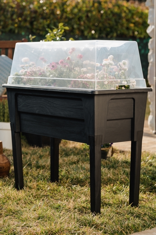 Vyvýšený květináč NIAGARA Rojaplast Světle šedá Obrázek