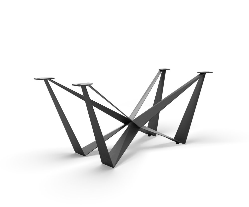 Podnož pro stoly Spider kovová černá pro stolové desky od 200