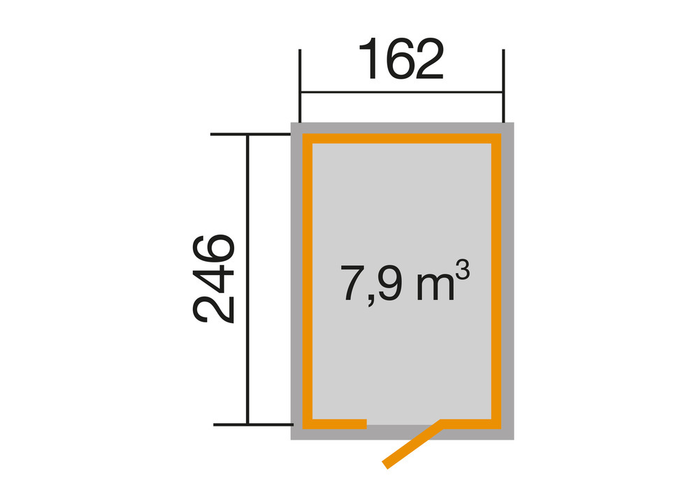 Drevený záhradný domček 348 Weka