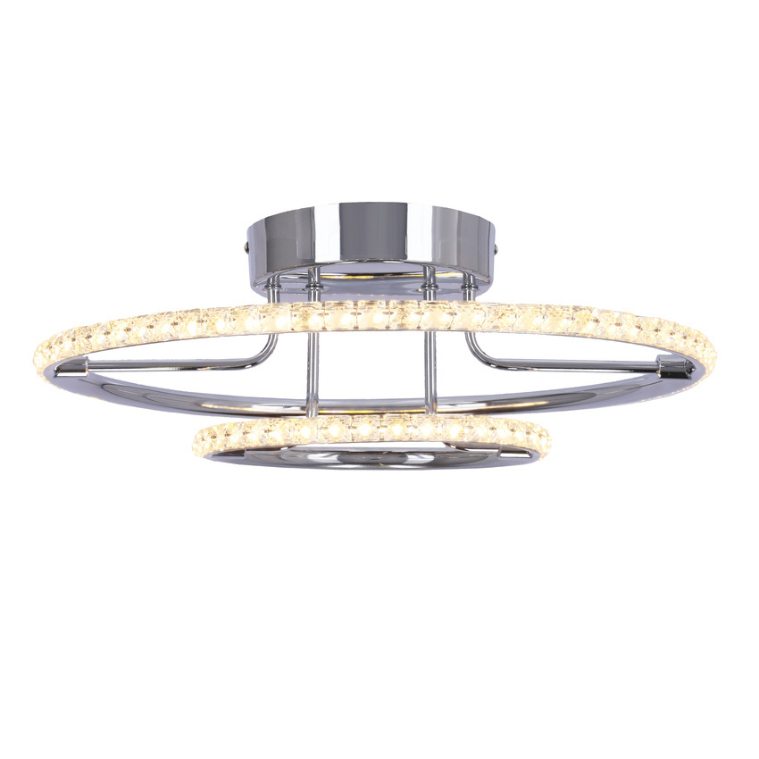 Okrúhle LED stropné svietidlo chrómové stropné svietidlo 36W 3000K Adel