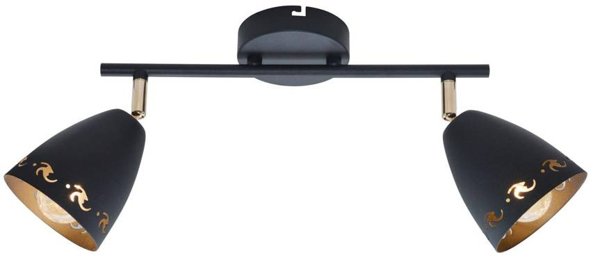 Čierna nástenná lampa Coty E14