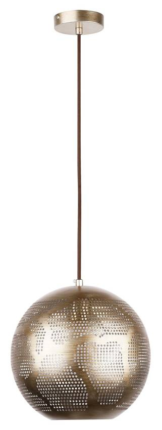 Závesná stropná lampa Sphinx guľa E27 prelamovaná svetlohnedá