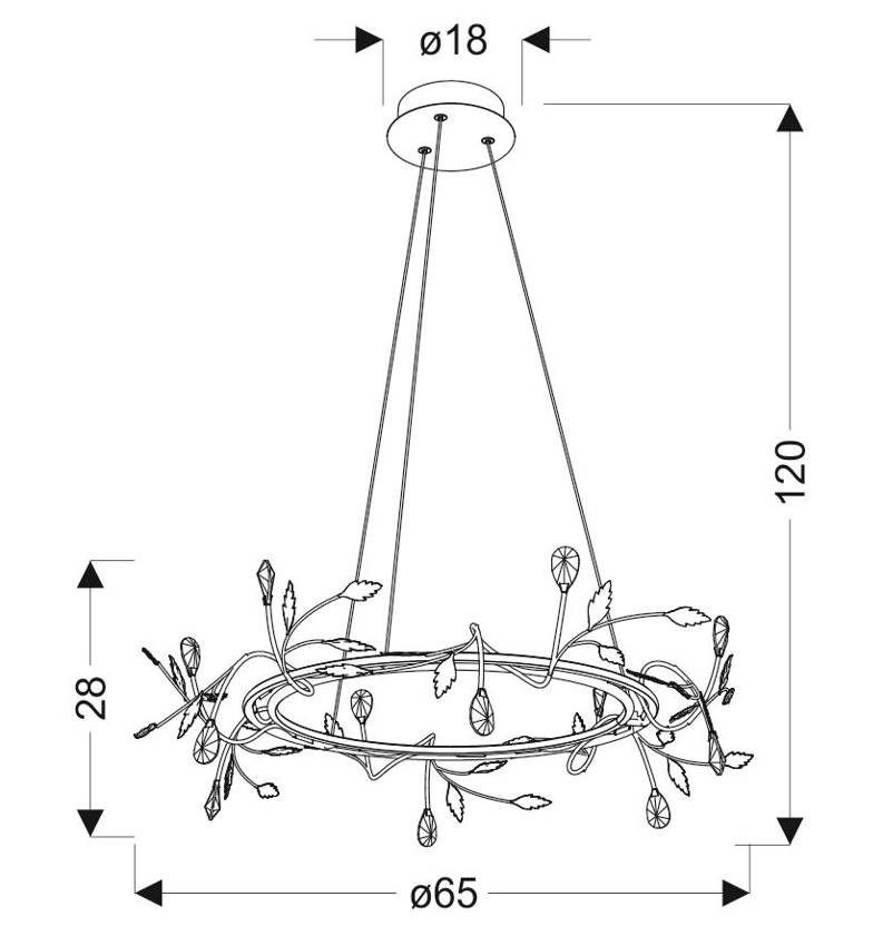 Apeti Giaros LED černá stropní závěsná lampa 4000K