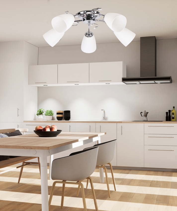 Stropná lampa Ursella 5X40W E14 biela