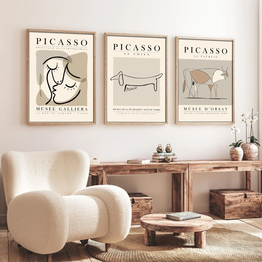 Dekoratívny rámovaný obraz z MDF (3 kusy) Huhu253 - 50 x 70