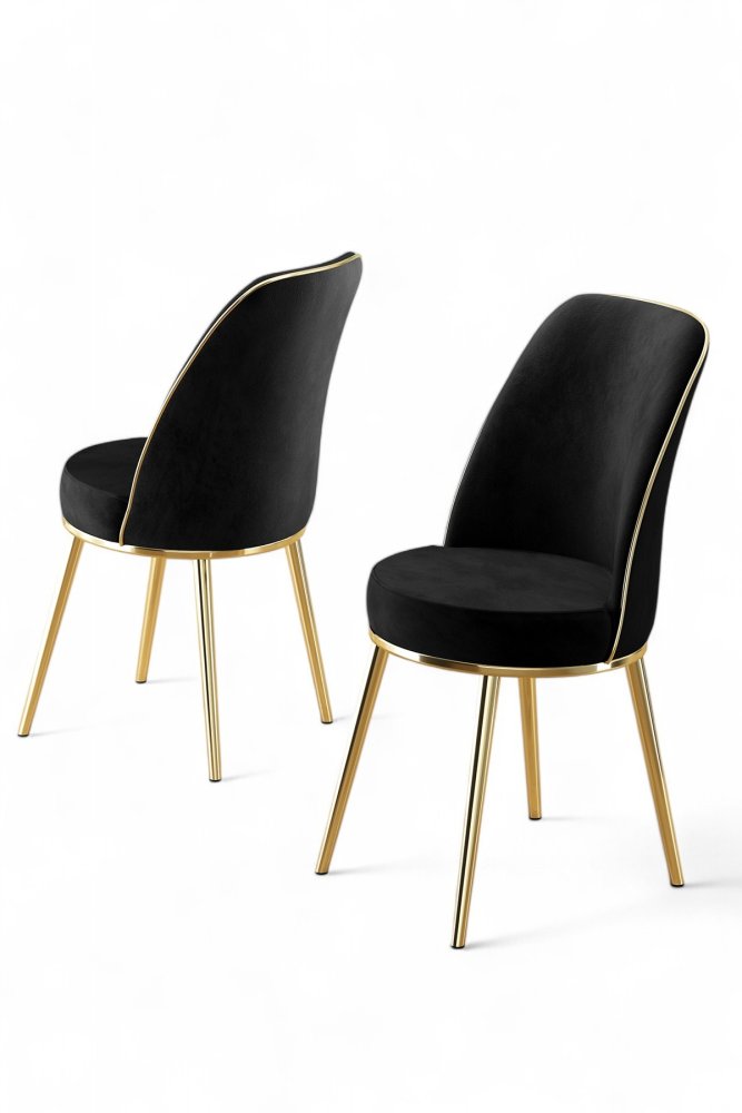 Súprava stoličiek (2 kusy) Pefa - Black, Gold
