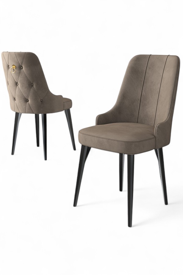 Súprava stoličiek (2 kusy) Newa - Cappuccino, Black