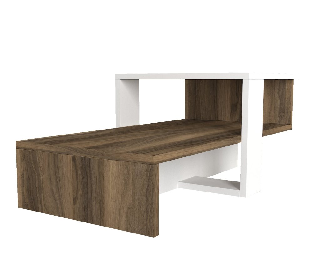 Konferenční stolek Chain - White, Walnut (obrázek 5)