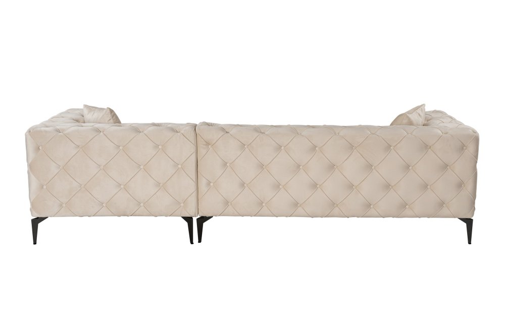 Rohová sedací souprava Como Eco Right - Beige, Black (obrázek 12)