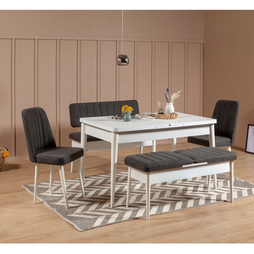 Lavice Vina Bench Anthracite, White (obrázek 5)