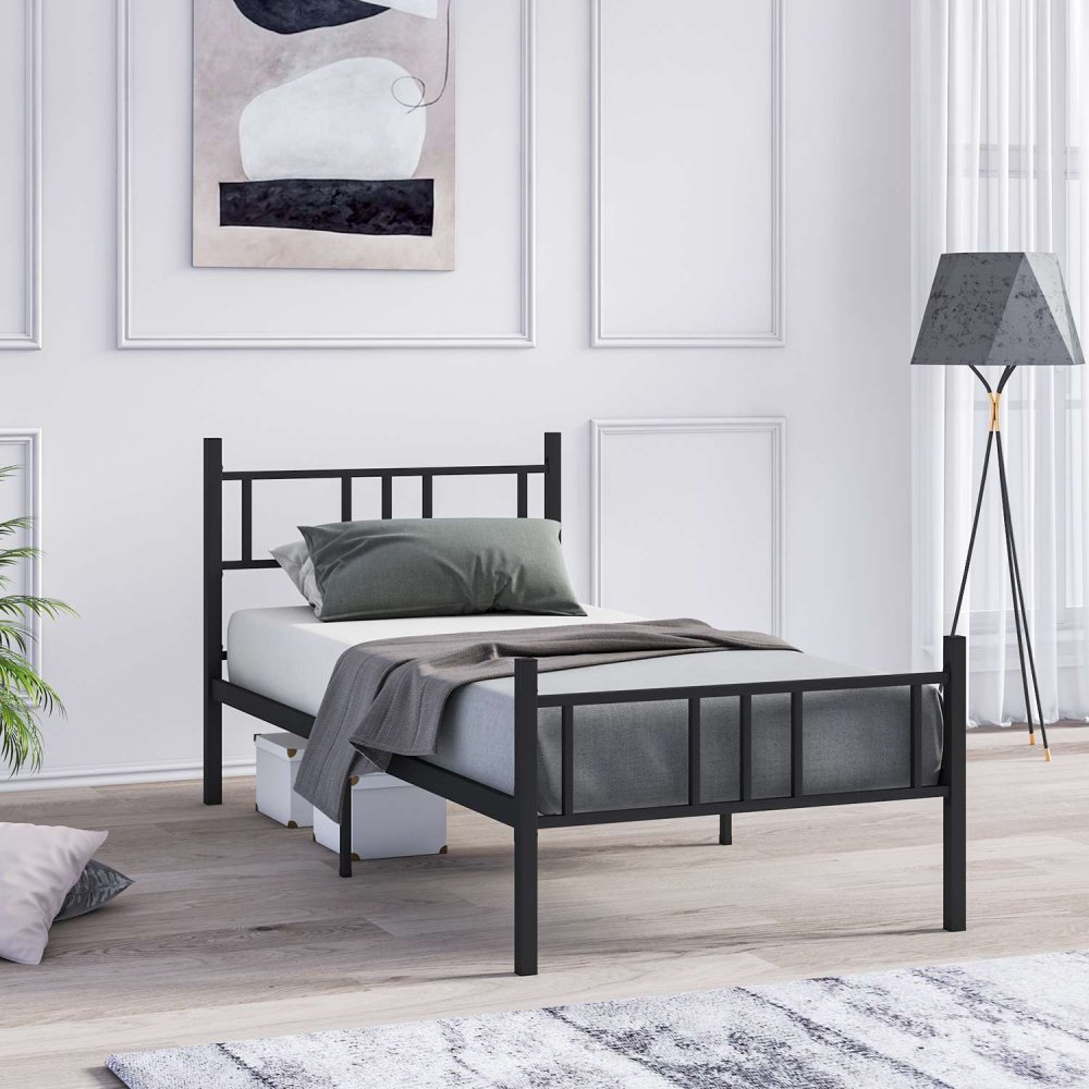 Rám jednolôžkovej postele Akın - Black 100x200