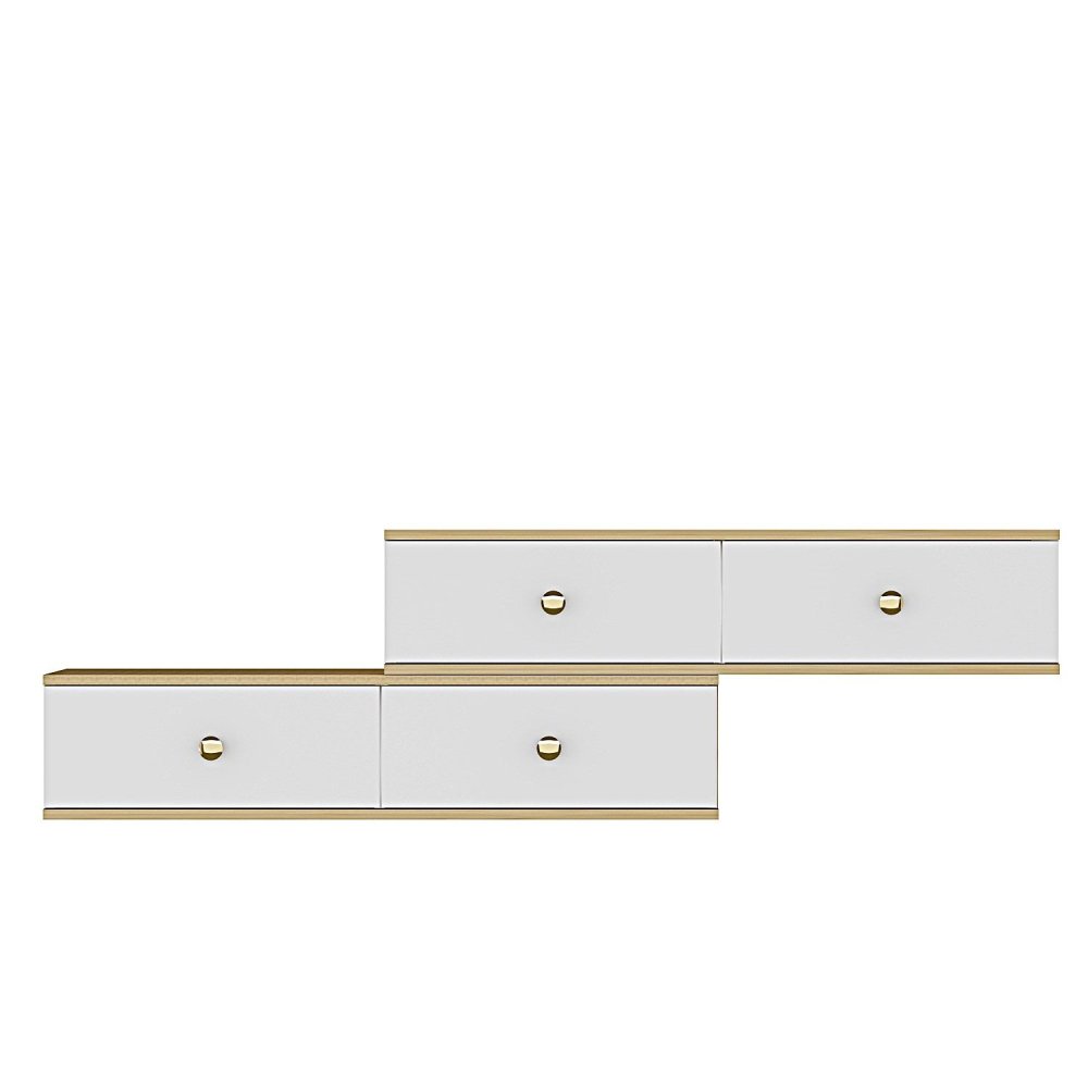 TV stolek Zuzu Double - Sapphire Oak, White (obrázek 7)