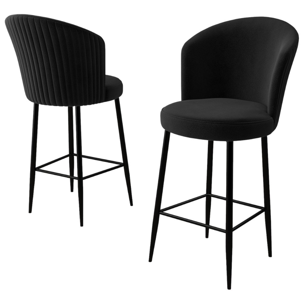 Bar Stool Set (6 Pieces) Fora - Black (obrázek 4)