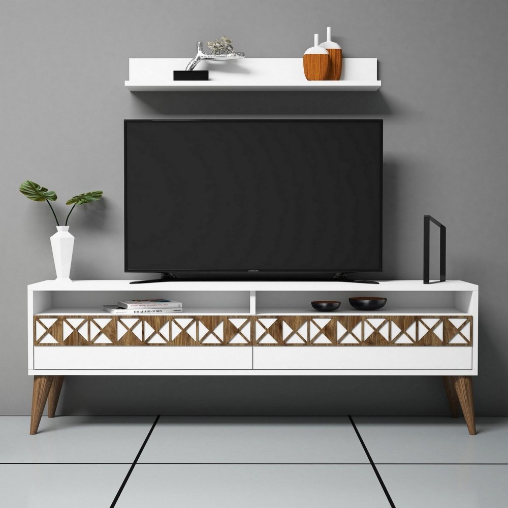 TV stěna / Sestava pod TV Line - White (obrázek 5)