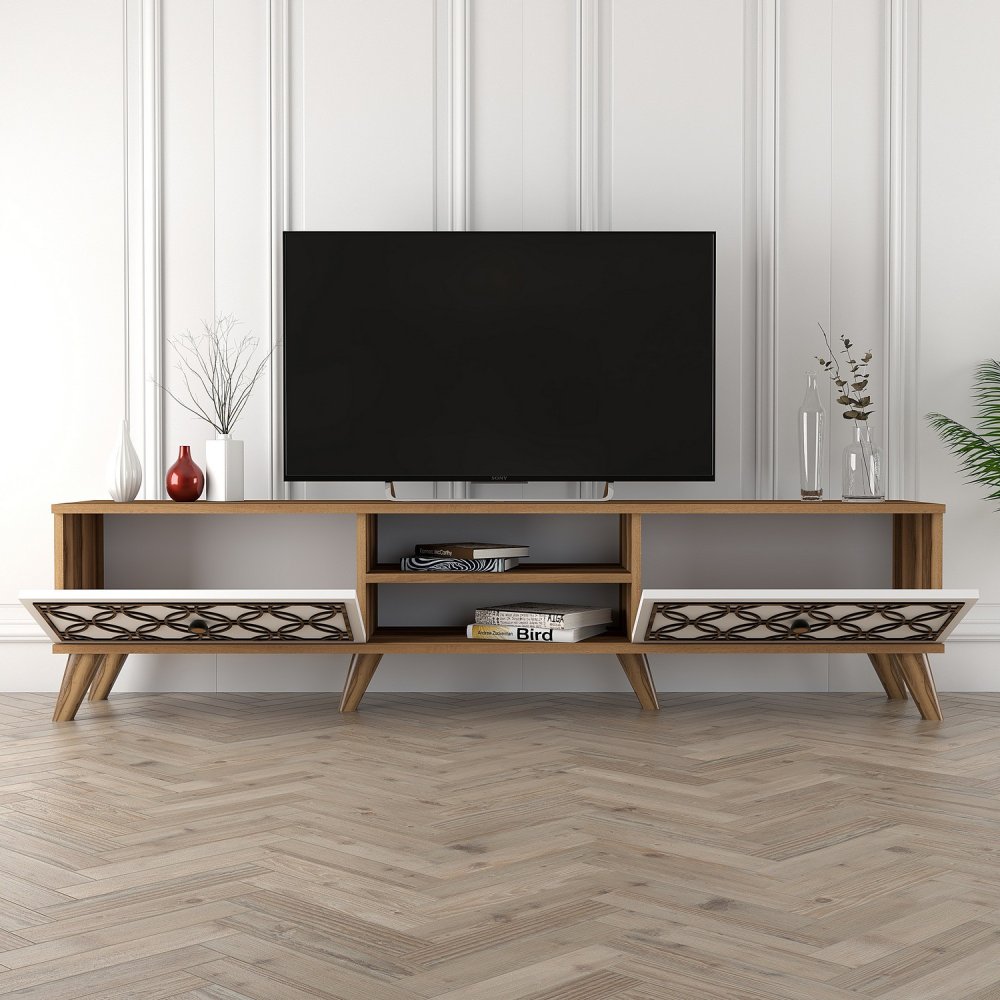 TV stolek Class - Walnut, White (obrázek 4)