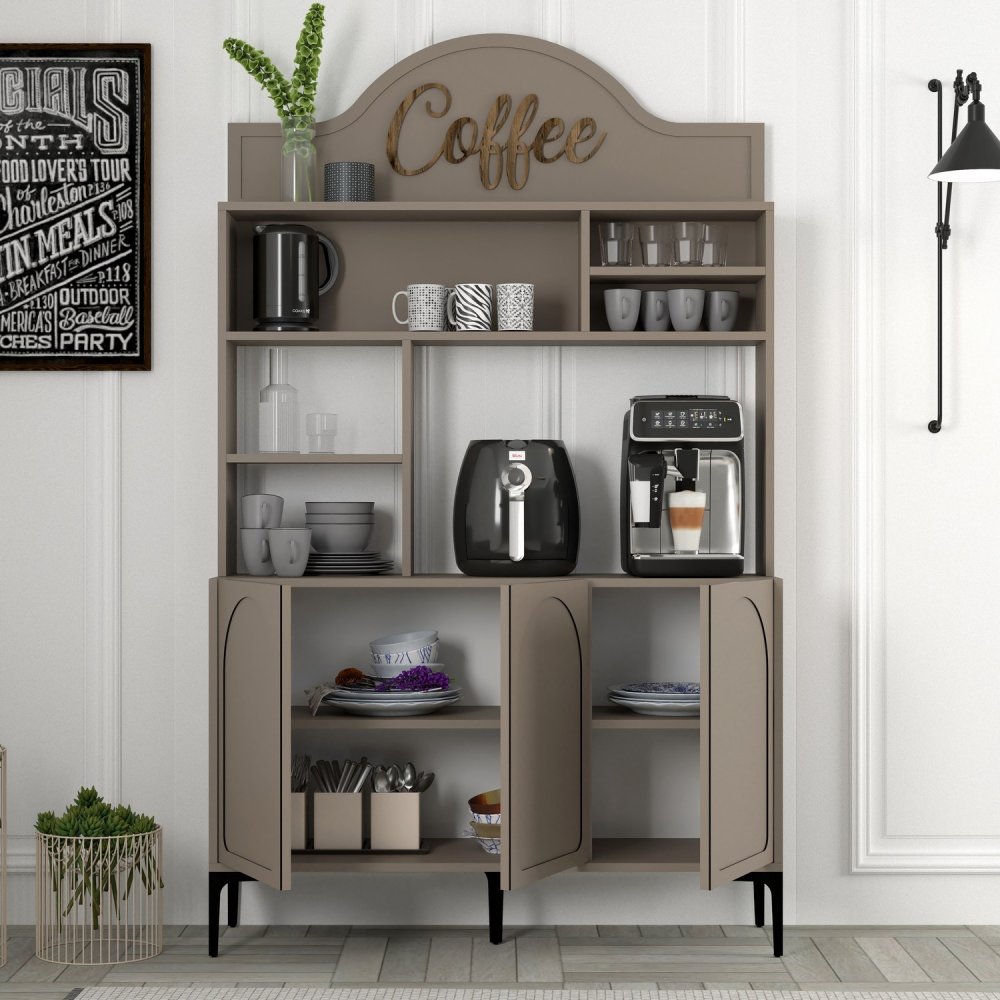 Coffee Bar Cabinet Lyon 120 - Atlas, Black