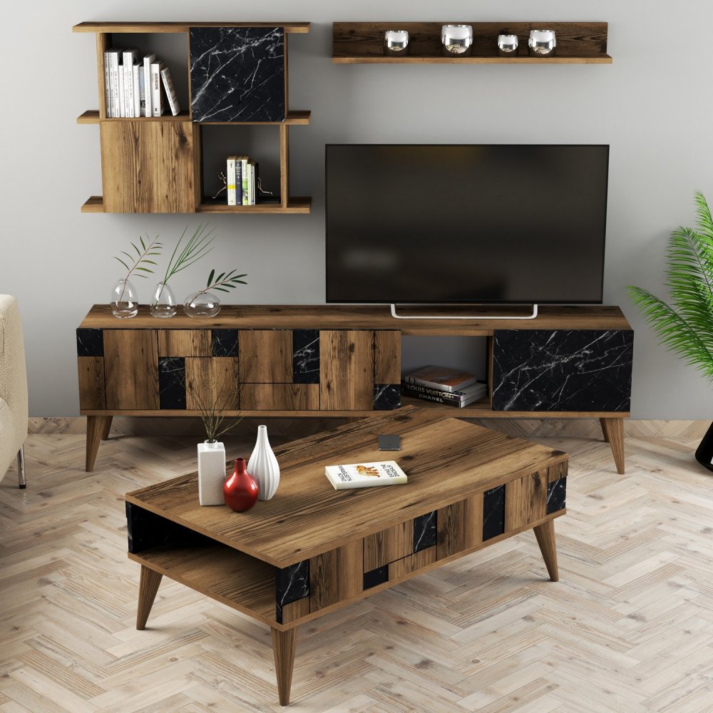Living Room Furniture Set Madrid - Black