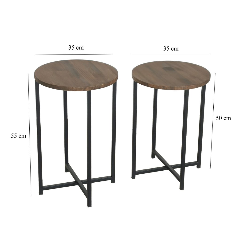 Konferenční stolek Neta Set - Walnut (obrázek 3)