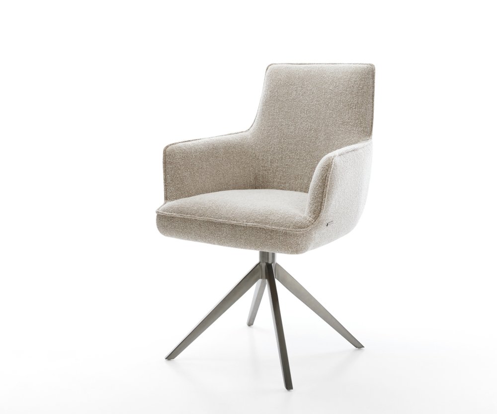 Jedálenská stolička Heira-Flex s opierkami tkanina mäkká béžová