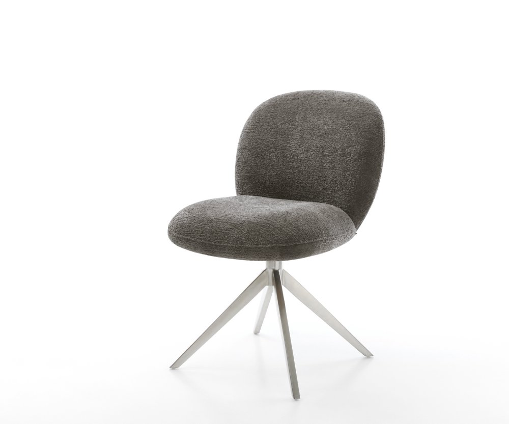 Jedálenská stolička Nube-Flex bouclé mäkký tmavobéžová krížová