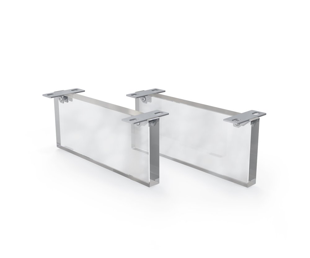 Podstava podstava 15 cm akrylové sklo pre skrine hĺbky 40 cm 2-dielna