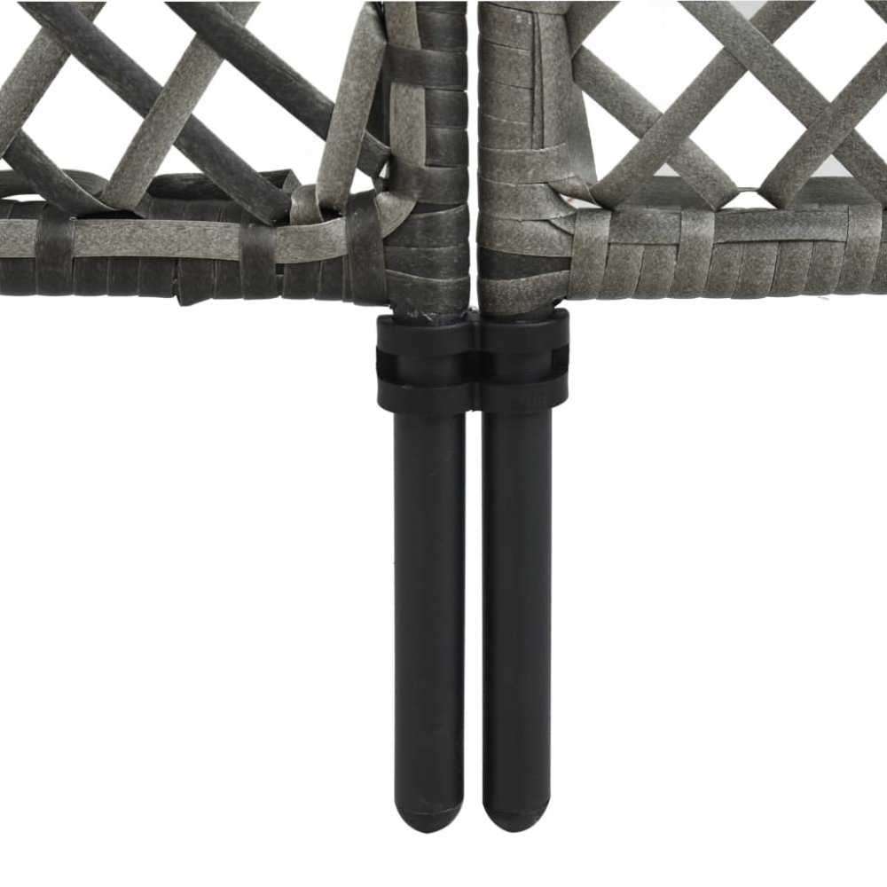 Paraván antracit umělý ratan Dekorhome 3 Obrázek