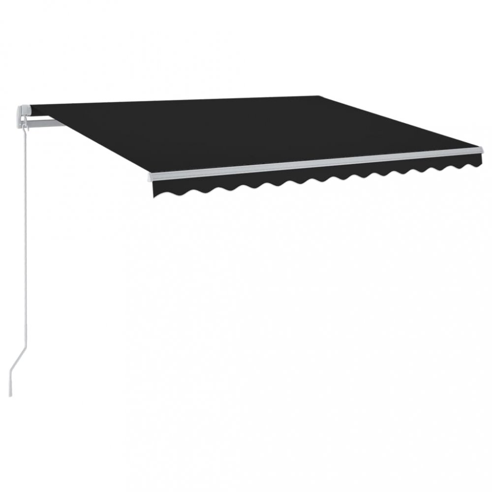 Ručně zatahovací markýza 400x300 cm Dekorhome Antracit