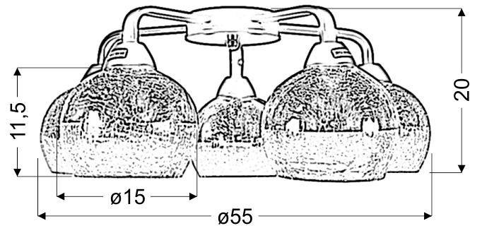 Stropní lampa 98-55668 Cromina Chrom Obrázek