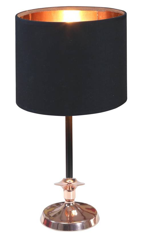 Čierna/medená kancelárska stolová lampa Violino 60W E14