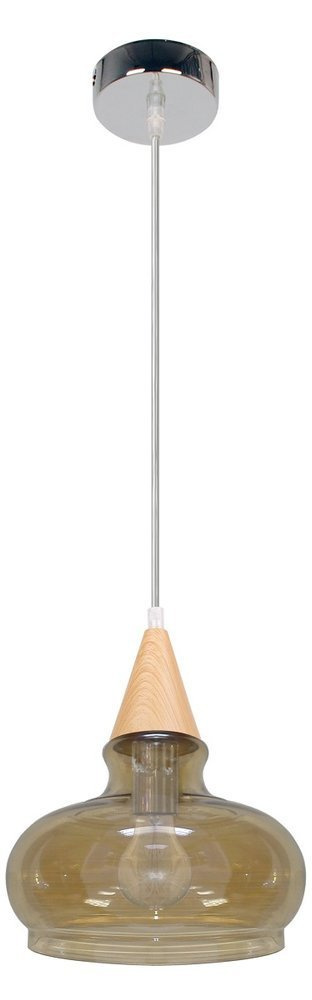 Závesná sklenená lampa, dymové tienidlo, 60W, E27, Enriks 1