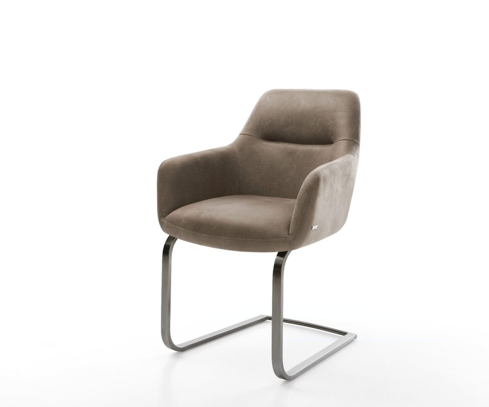Konzola Pejo-Flex z mikrovlákna taupe vintage Konzola s plochým
