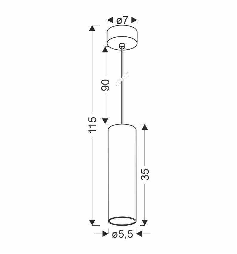 Závesná lampa Conti čierna 1x15W GU10 čierna+drevené tienidlo