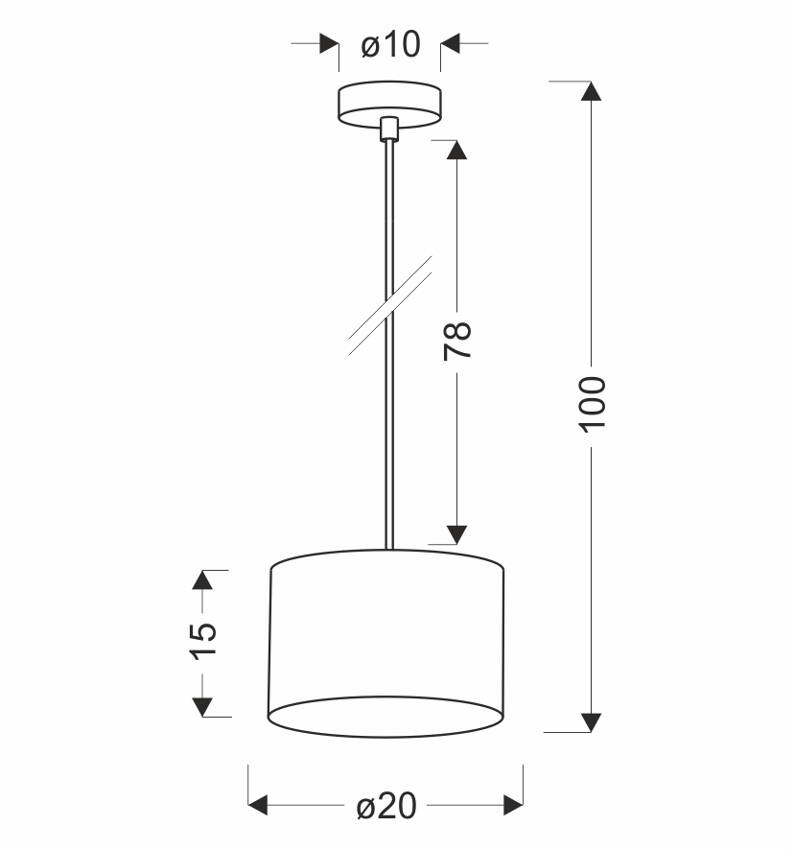 Závesná lampa PANDY čierna 1x40W E27 tienidlo sivá+zlatá