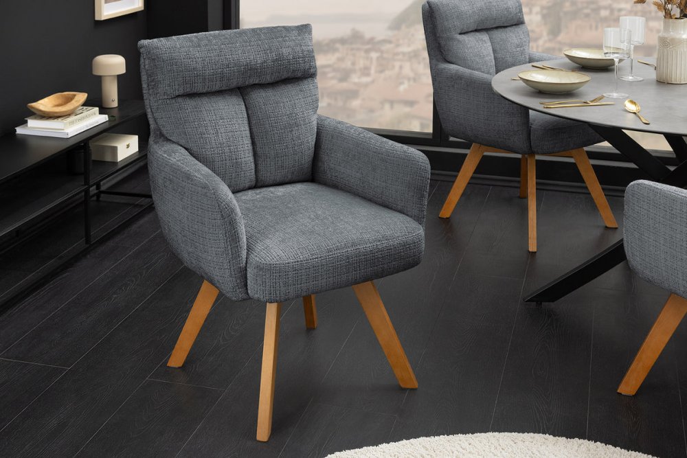 Otočné jedálenské kreslo 2 ks GYES Dekorhome