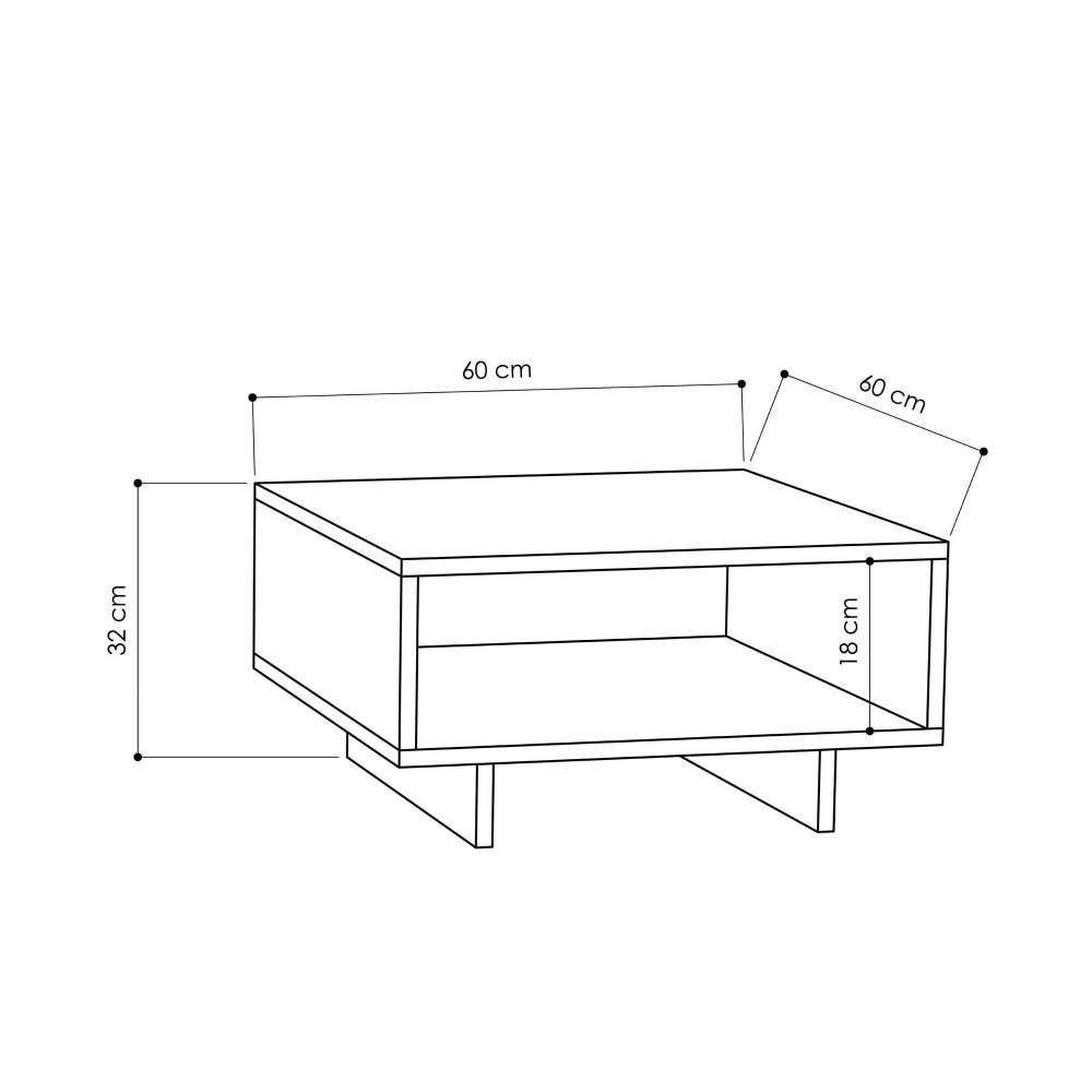 Konferenční stolek Hola - Oak, Anthracite (obrázek 3)