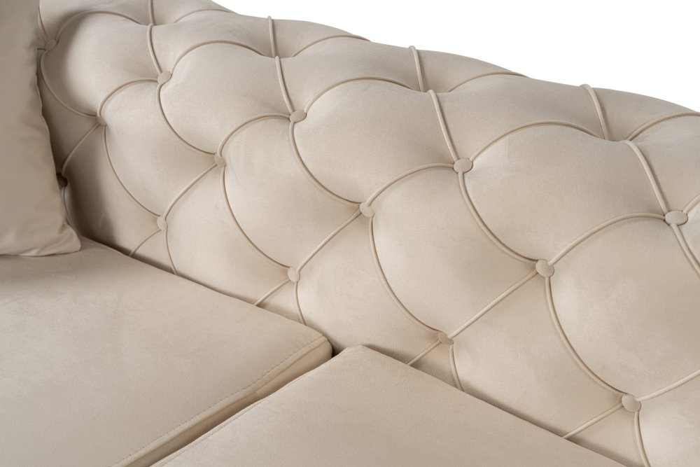 Rohová sedací souprava Como Eco Left - Beige, Black (obrázek 7)