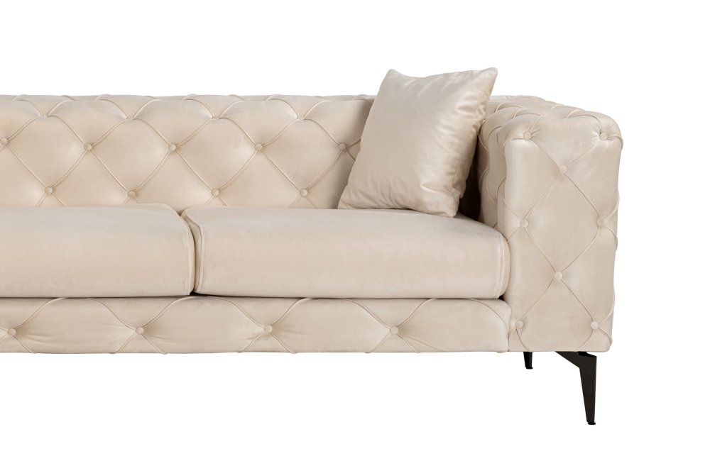 Rohová sedací souprava Como Eco Left - Beige, Black (obrázek 9)