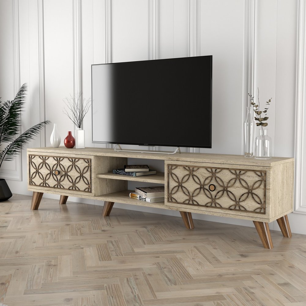 TV stolek Class - Travertine
