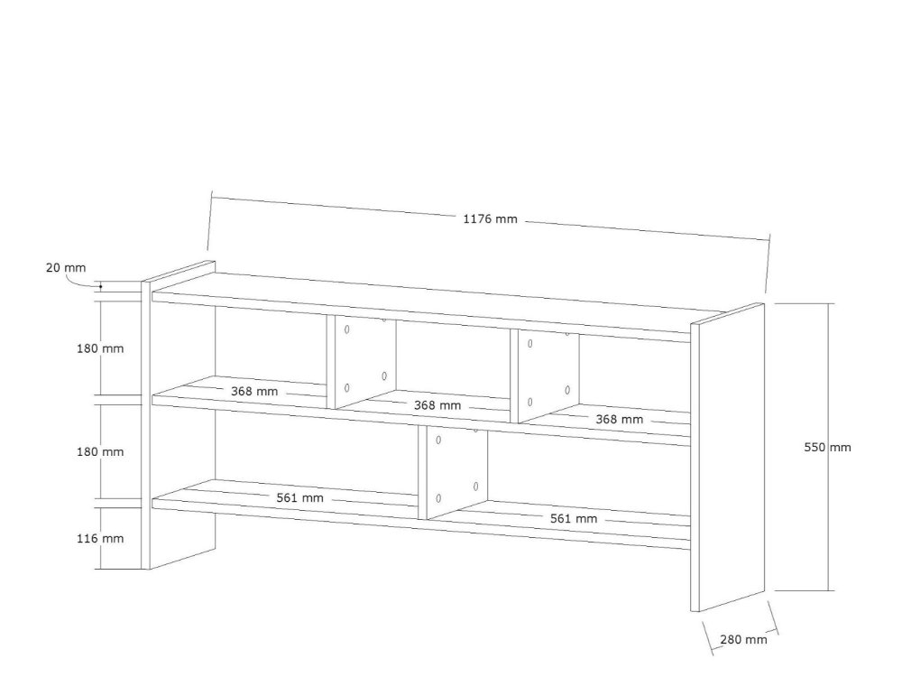 TV stolík Pera - Walnut