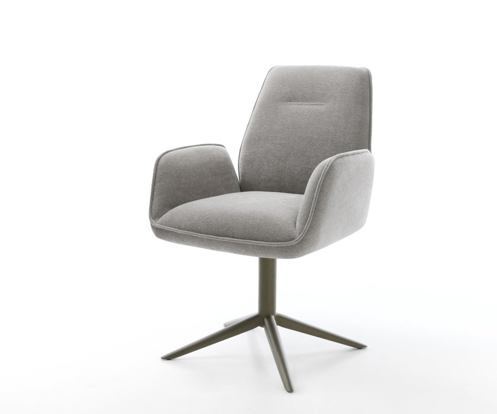 Jedálenská stolička Zoa-Flex texturovaná látka mäkký sivá krížová