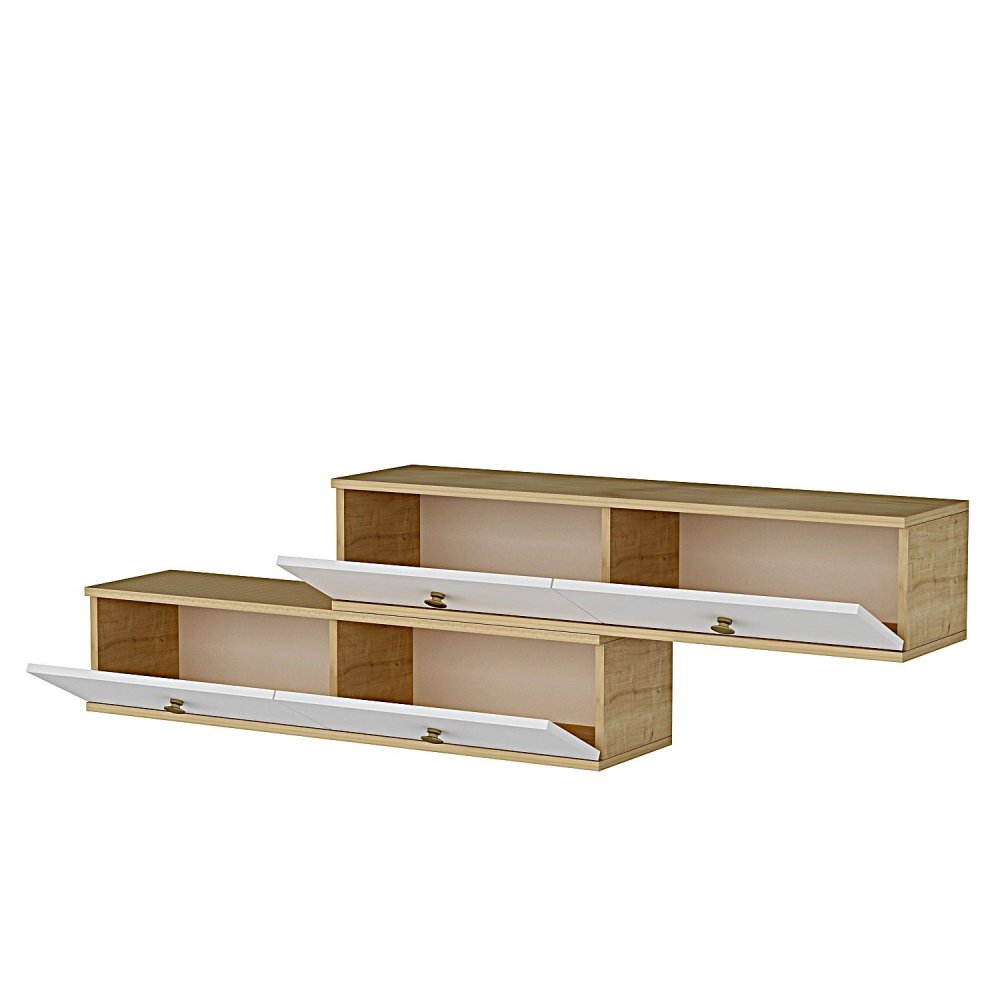 TV stolek Zuzu Double - Sapphire Oak, White (obrázek 5)